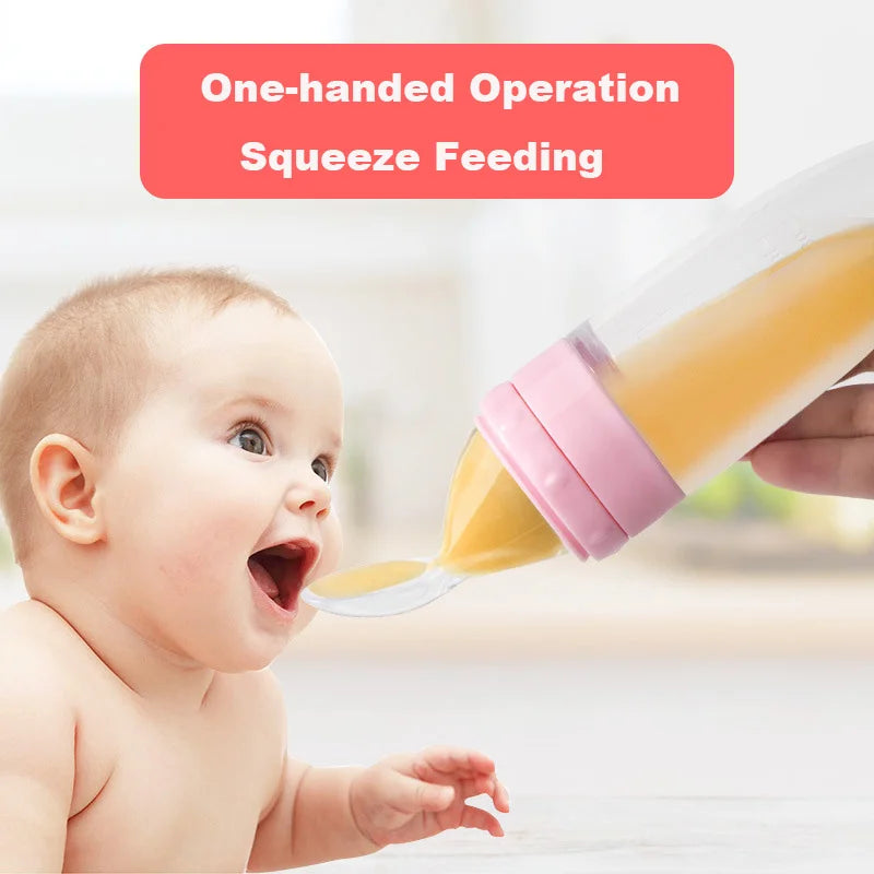 Baby Spoon Bottle Feeder Dropper Silicone Spoons for Feeding Medicine Kids Toddler Cutlery Utensils Children Accessories Newborn