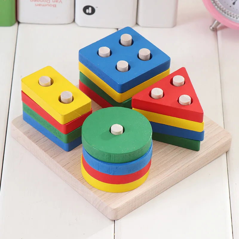 Baby Educational Toys Kids Development Games Wood Puzzles Sensory Toy Montessori Wooden Toys For Babies Children 1 2 3 4 Years