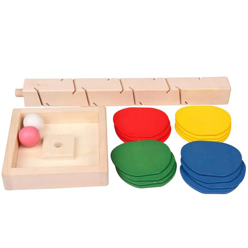 Colorful Tree Marble Ball Run Track Building Blocks Kids Wooden Toys Montessori Learning Educational Toys for Children Gifts