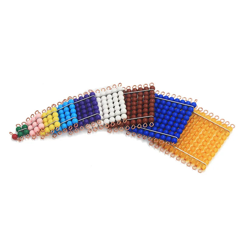 Baby Toy Montessori Math Toys Colorful Beads Stair Teaching Square 1 to 10 Preschool Early Learning Brinquedos Juguetes Birthday