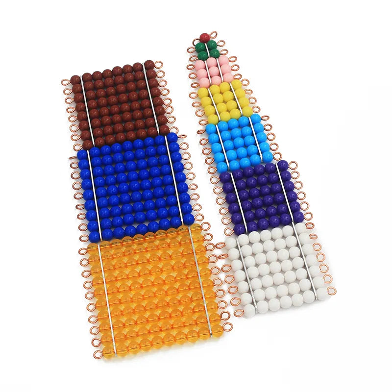 Baby Toy Montessori Math Toys Colorful Beads Stair Teaching Square 1 to 10 Preschool Early Learning Brinquedos Juguetes Birthday