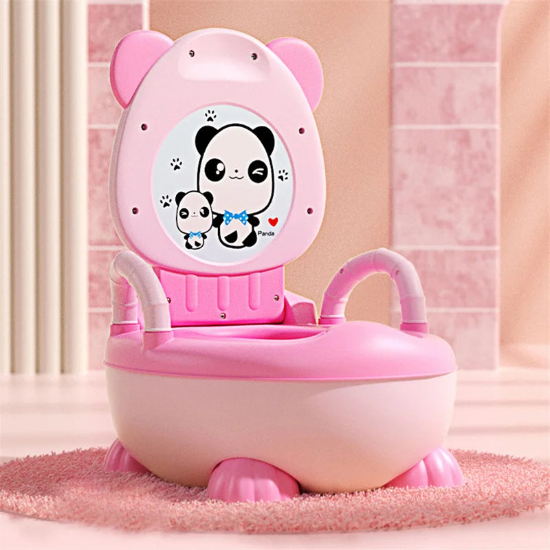 Baby Potty Training Toilet Seat Comfortable Backrest Cartoon Pots Portable Baby Pot For Children Potty Toilet Bedpan