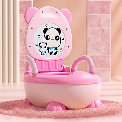 Baby Potty Training Toilet Seat Comfortable Backrest Cartoon Pots Portable Baby Pot For Children Potty Toilet Bedpan