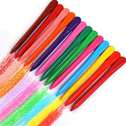 36 Color Triangle Crayons Safe Non-toxic Coloring Pens Edible Students Kids Children Erasable Crayons Toys School Learning Gift