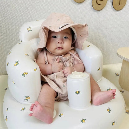 Ins Korean Style Portable Baby Sitting Bath Bath Stool Anti-fall Chair Learning Seat Baby Inflatable Sofa Foldable Seat