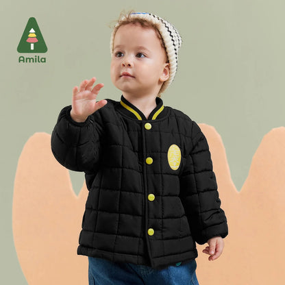 Amila Baby Boy Coat 2023 Winter New Multicolour Hooded Fashion Slight waterproofing antifouling Oil proof  Baby Clothing