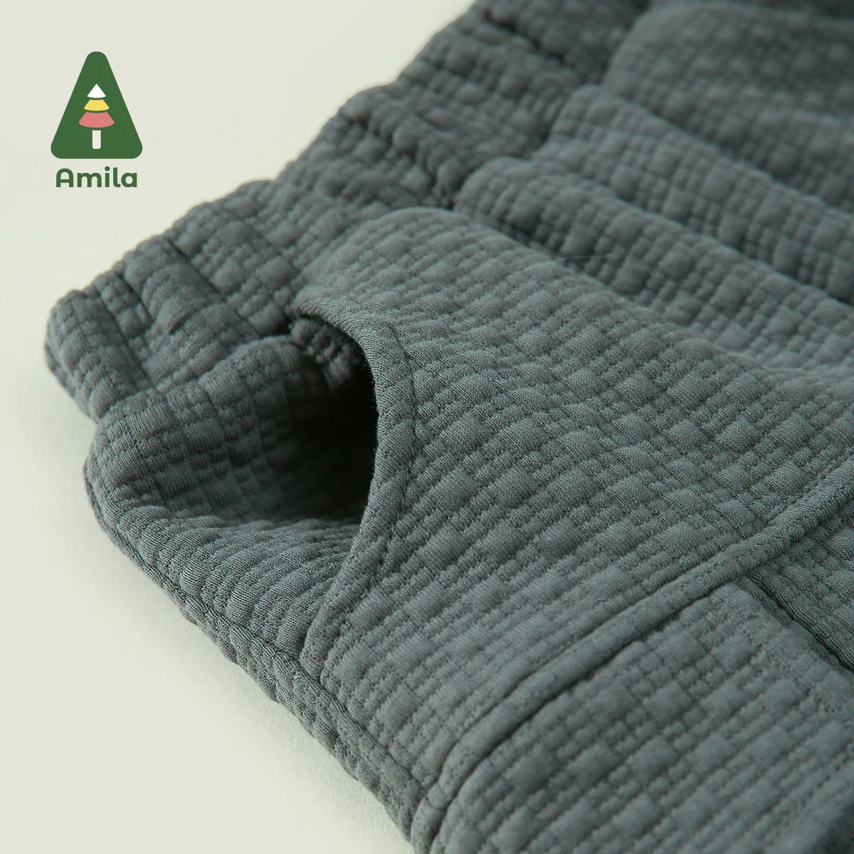 Amila Baby Boy Casual Pants 2023 Winter New Fashion Wear-resistant Warm Workwear Styling Silky   Baby Clothing