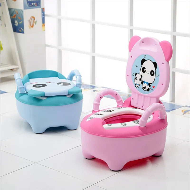 Panda Baby Potty Boys and Girls Potty Training Seat Children's Pot Urinal Infant Cute Toilet Seat WC -Free Cleaning Brush