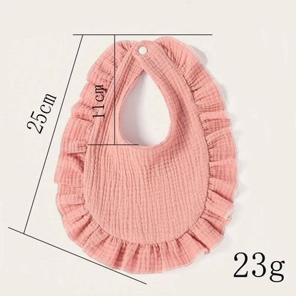 Cotton Soft Baby Print Bibs Solid Color Infant Bib Newborn Burp Cloths Bandana Scarf for Kids Boy Girls Feeding Saliva Towel