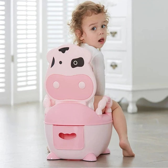 Panda Baby Potty Boys and Girls Potty Training Seat Children's Pot Urinal Infant Cute Toilet Seat WC -Free Cleaning Brush